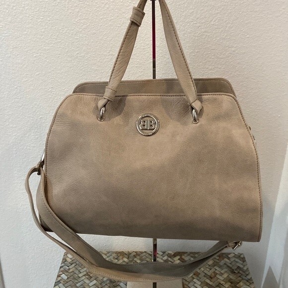 Handbags - Balding Satchel with Crossbody Strap